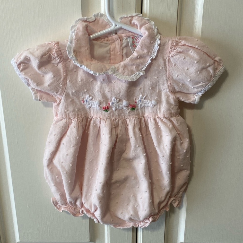 3M Cecil and Lou smocked bubble romper. Super cute!!